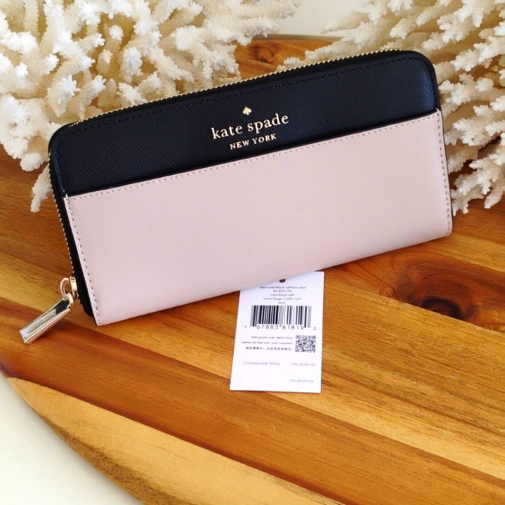 Kate Spade 💥 NWT 💥 Staci Colorblock Large Continental Wallet. Elegant A+ - Picture 17 of 17